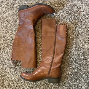 Brown tall boots